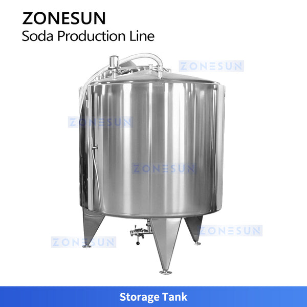 ZONESUN ZS-CDB2 Integrated Carbonated Beverage Production Line Soda Sparkling Wine Filling Machine CO2 Mixer Air-Cooled Chiller
