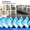 ZONESUN ZS-ASP6 Semi-Automatic 6-Head Diaphragm Pump Stand-Up Pouch Filling Machine