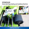 Zonesun ZS-TB103 Courier Bag Sealing Machine with Shipping Label Application