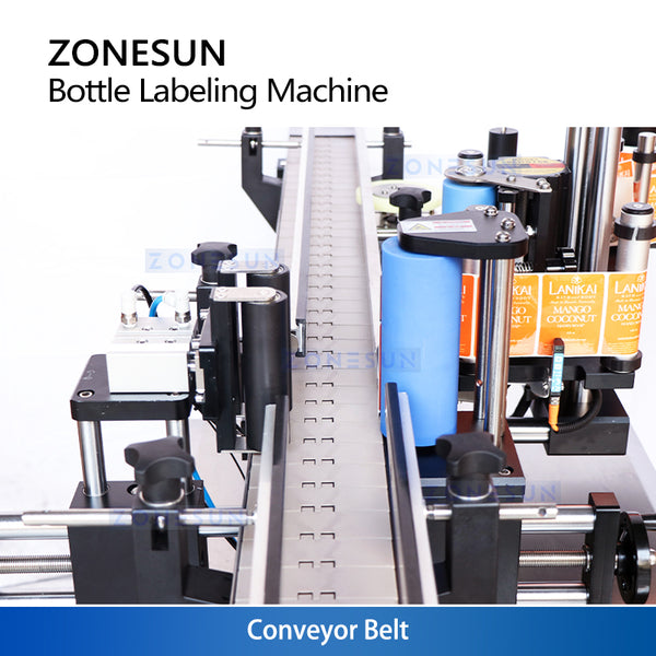 ZONESUN ZS-TB260R Automatic Round Bottle Labeling Machine Single Double Side Labeler Sticker Label Applicator