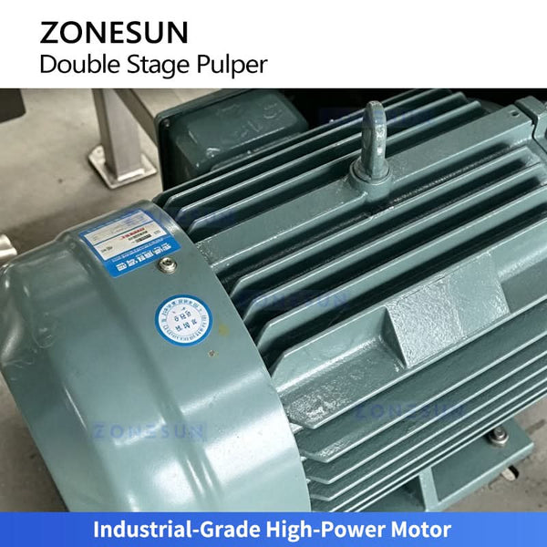 ZONESUN Double Stage Fruit Pulper Machine Vegetable Crusher Pitter Refiner