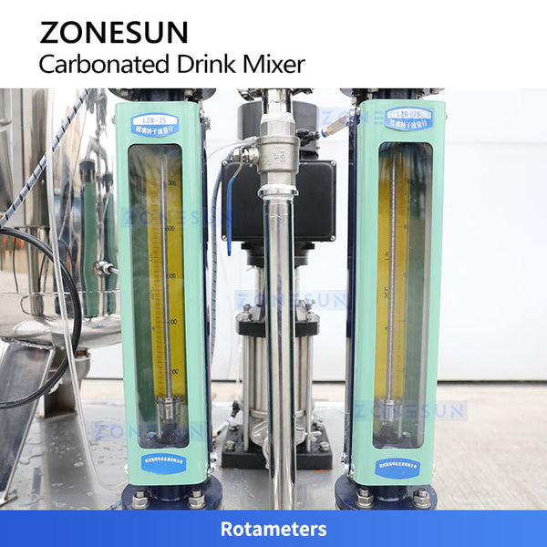 ZONESUN ZS-CF Automatic Carbonated Soft Drink Mixing Machine CO2 Carbonation System for Sparkling Juice