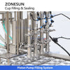 ZONESUN ZS-AFS01P Automatic Linear 4-Head Cup Filling and Sealing Machine for Yogurt Pudding Jam