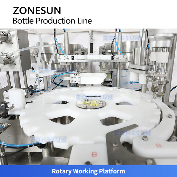 ZONESUN ZS-FAL180YT Dual-Head Dropper Bottle Filling Capping Labeling System