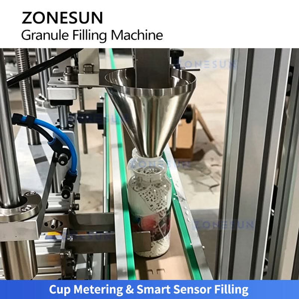 ZONESUN ZS-KIS900 Automatic Volumetric Cup Granule Filling Machine for Sugar Coffee Beans Seeds