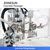 ZONESUN ZS-AFC28B Automatic Monoblock Cosmetic Filling Foil Sealing Capping Machine