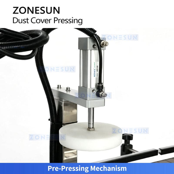 ZONESUN ZS-VTYG03 Automatic Dust Cap Capping Machine Snap Capper Plastic Overcap Pressing