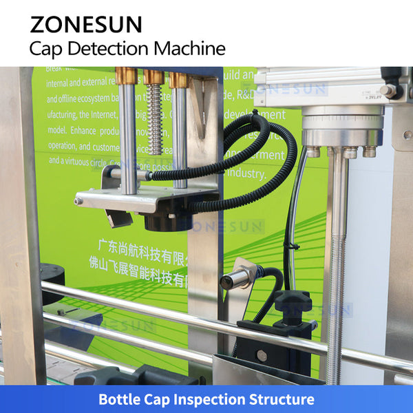 ZONESUN ZS-MD2 Automatic Bottle Cap Inspection Machine Detects Cocked High Loose Caps Missing Foil Liner