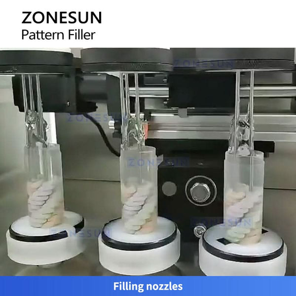 ZONESUN ZS-PGF4 Multi-Color Cream Filling Machine for Swirl Cushion Cosmetics
