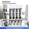 ZONESUN ZS-FS500K4 Multi-Lane Volumetric Cup Granule Packaging Machine with Vacuum Loader