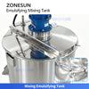 ZONESUN ZS-EM2 Stainless Steel Emulsifying Mixing Tank with Operating Platform for Cosmetics & Food