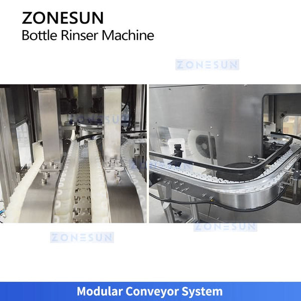 ZONESUN ZS-WB02A Industrial Air Water Bottle Washing Machine for Glass Plastic Bottles