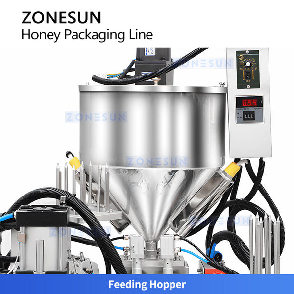 ZONESUN ZS-AFCL10 Servo-Driven Honey Spoon Filling and Sealing Machine