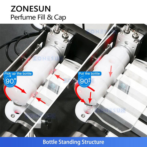 ZONESUN ZS-AFC17 Perfume Sample Bottle Filling Capping Machine Vial Spray Packaging