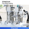 ZONESUN ZS‑AFS02R Automatic Rotary Cup Filling and Sealing Machine Liquid Paste Cup Filler Sealer