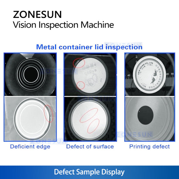 ZONESUN ZS-MD3 2000 CPM Ultra High-Speed OCR Vision Inspection System for Bottle Cap Sealing Defect