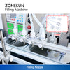 ZONESUN ZS-DTPP4W Automatic 4 Nozzles Desktop Peristaltic Pump Liquid Filling Machine