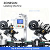 Independent top and bottom labeling heads