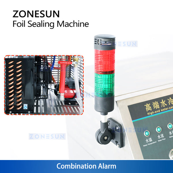 ZONESUN ZS-FK5000 Water-Cooled Aluminum Foil Induction Sealing Machine for Bottles