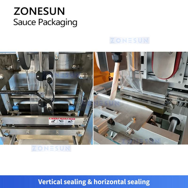 ZONESUN ZS-MGZ630 Fully Automatic High-Viscosity Sauce Filling Machine Large Capacity Bag Sealer
