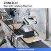 ZONESUN ZS-TB163PO Automatic Top Labeling Machine with Real-Time Printing System Integrated Print & Apply