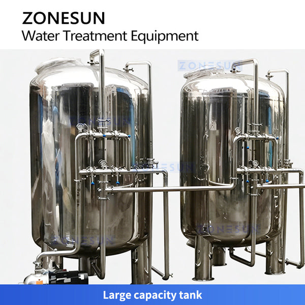 ZONESUN ZS-RO10T Industrial 10T Reverse Osmosis System Water Purification Plant for Beverage Pharma