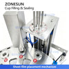 ZONESUN ZS-AFS20D Automatic Rotary Tea Cup Filling and Sealing Machine for Pre-Layered & Filter Tea Cups