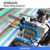 ZONESUN ZS-YT6T-6PXH Automatic Piston Pump Filling Machine with Heating and Stirring Hopper for High Viscosity