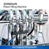 Автоматическая пневматическая машина для розлива ZONESUN с шестью головками, серводвигатель, моющее средство, вязкая паста, шампунь, кетчуп ZS-YT6T-6PX 