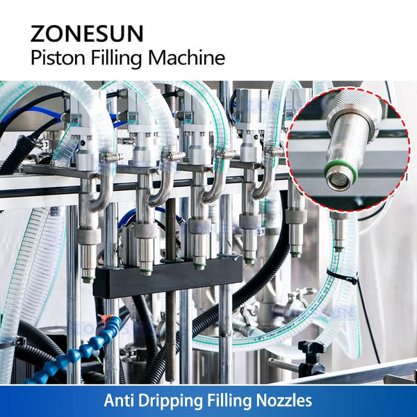 Автоматическая пневматическая машина для розлива ZONESUN с шестью головками, серводвигатель, моющее средство, вязкая паста, шампунь, кетчуп ZS-YT6T-6PX 