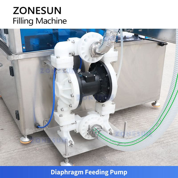 ZONESUN ZS-VTGF8A Automatic 8 Head Gear Pump Filling Machine 120L Lube Oil Filler