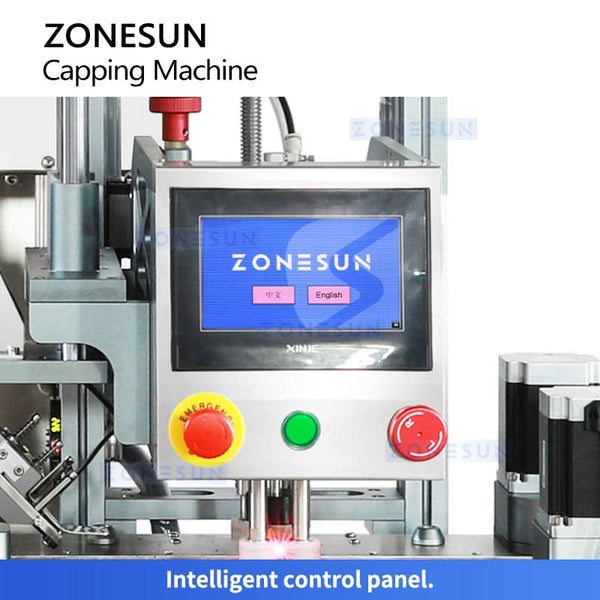 ZONESUN ZS-XG05 Automatic Twist Off Cap Capping Machine with Cap Elevator