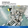 ZONESUN ZS-FM75L Semi-Auto Auger Powder Filler with Weighing Lift System for Protein Coffee Chemical Powder