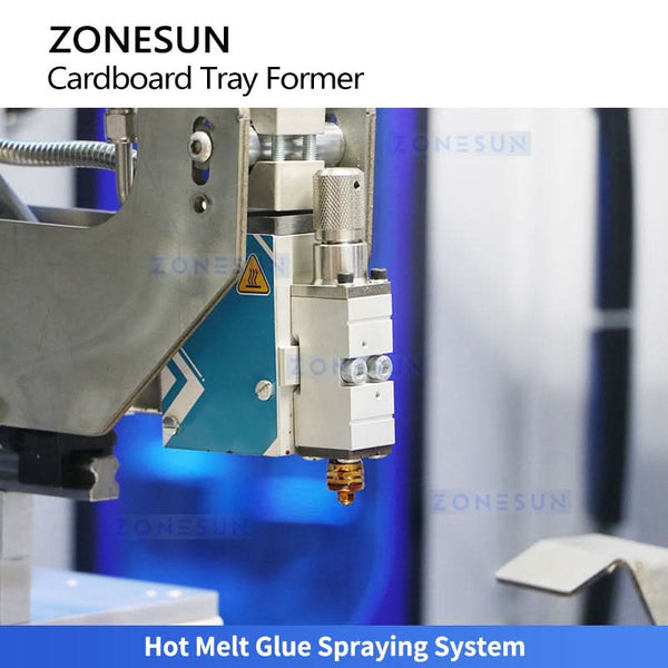 ZONESUN ZS-CSPM4T Automatic Hot Melt Glue Cardboard Tray Former Machine