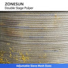 ZONESUN Double Stage Fruit Pulper Machine Vegetable Crusher Pitter Refiner