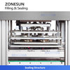 ZONESUN ZS-FAL180G4 Automatic Rotor Pump Weighing Filling and Sealing Line for Paste