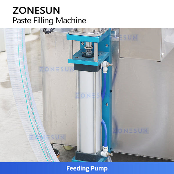 ZONESUN ZS-YT6T-6PXH Automatic Piston Pump Filling Machine with Heating and Stirring Hopper for High Viscosity