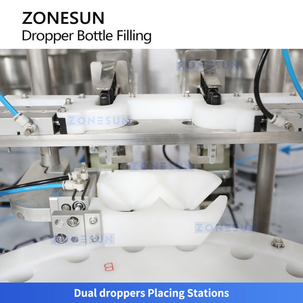 ZONESUN ZS-AFC27YT Automatic Monoblock Dual-Head Essential Oil Dropper Bottle Filling and Capping Machine