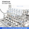 ZONESUN ZS-FS80 Automatic Ice Cream Filling & Sealing Machine | 8-Lane Cup Cone Popsicle Production Line