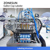 ZONESUN ZS-TB5C Automatic Top Surface Labeling Machine for Gallon Water Caps with Cap Sorting System