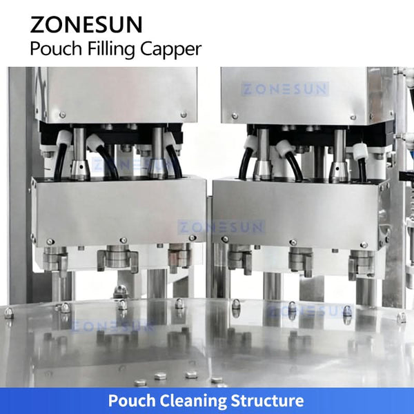 ZONESUN ZS-AFC12M Rotary Spouted Pouch Filling and Capping Machine Piston Filling