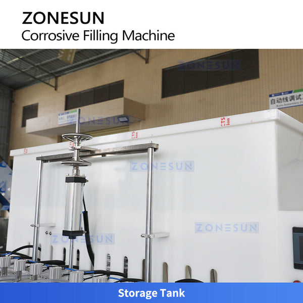 ZONESUN ZS-YTCR12A 12-Head Corrosion-Resistant Filling Machine Bleach Acid Alkali Filler
