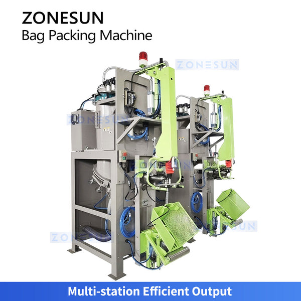 ZONESUN ZS-FSK5 Automatic Cement Valve Bag Packing Machine with Automatic Bag Placing Weighing System