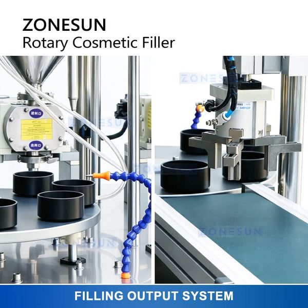 ZONESUN ZS-VTRPF4 Automatic 4-Color Rotary Cream Filling Machine for Cosmetic & Food