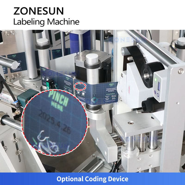 ZONESUN ZS-TB822X Automatic 4-Side and Top Label Labeling Machine for Square Bottles Multi-side Label Applicator