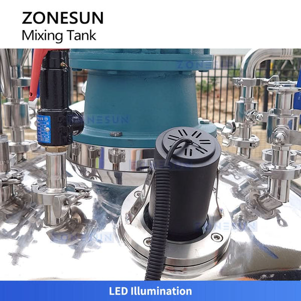 ZONESUN ZS-VMB200RH Automatic Vacuum Emulsifying Mixer Cream Lotion Homogenizer Mixing Machine