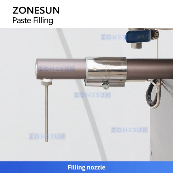 ZONESUN ZS-GTPP1H Semi-Automatic Piston Filling Machine with Heating and Mixing System For Sauce Cream Gel