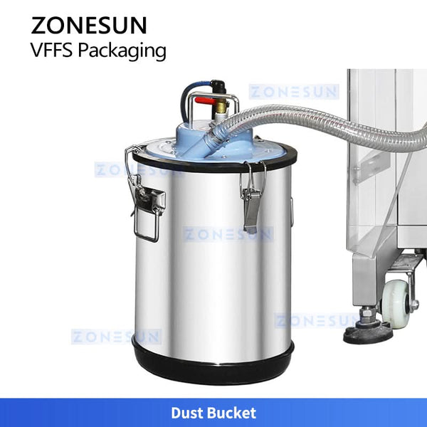 ZONESUN ZS-FS06 Automatic Screw Powder Filling and Sealing Machine with Dust Collector and Automatic Powder Feeder