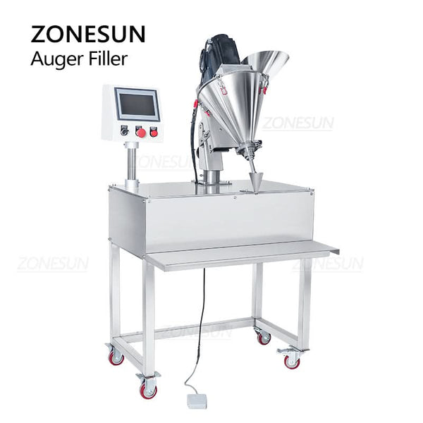 ZONESUN ZS-FM100P Semi-Auto Auger Filler for Powder & Granule Filling