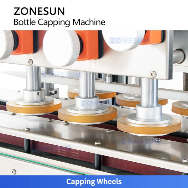 ZONESUN ZS-XG440B Automatic Continuous Motion Inline Capping Machine for Bottle Screw Caps